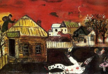  Vitebsk Obras - Escena del pueblo de Vitebsk contemporáneo Marc Chagall